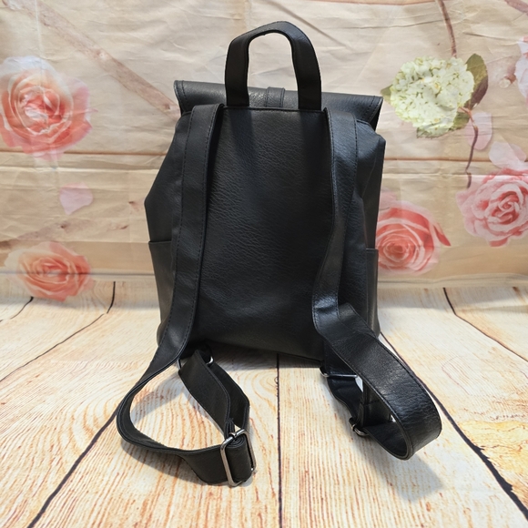 Black Chain-Embellished Backpack - Picture 2 of 7